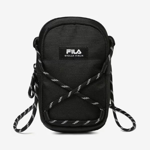 FILA 黑色迷你束帶斜挎包（FS3BCE5392X-BLK）