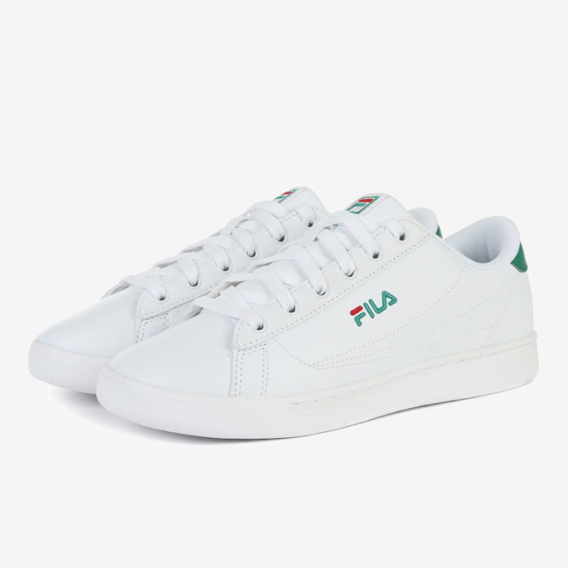 FILA COURT ACE 中性復古小白鞋-白色/綠色