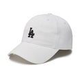 MLB 韓國 洛杉磯道奇隊棒球帽-白色（黑色小Logo）