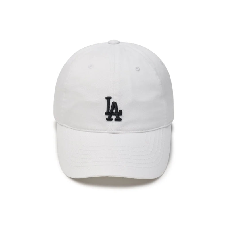 MLB 韓國 洛杉磯道奇隊棒球帽-白色（黑色小Logo）