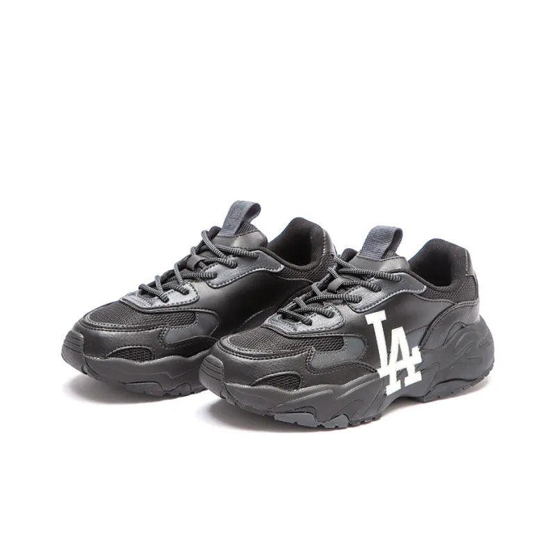 MLB Low Top 'Black Platform Dad Shoe 黑色厚底鞋
