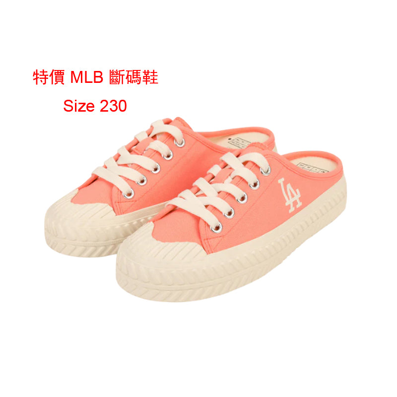 MLB PlayBall Origin Mule LA Dodgers Pink 半拖餅乾帆布鞋-粉色