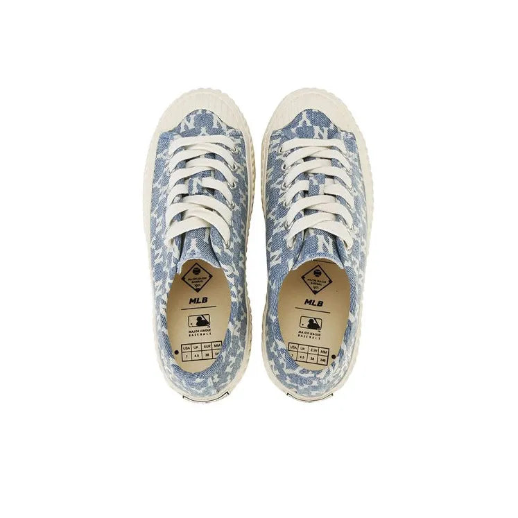 MLB Canvas Low 'Retro Denim Blue White' 帆布低幫鞋-復古牛仔白藍