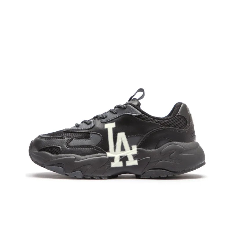 MLB Low Top 'Black Platform Dad Shoe' 黑色厚底老爹鞋