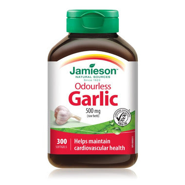 JAMIESON Odourless Garlic（加拿大）無味大蒜萃取物  500mg (300粒)#202608