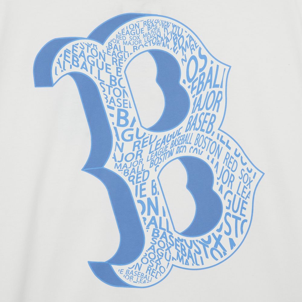 MLB 男女同款 背後大Logo短袖T恤 Illusion系列 波士頓紅襪隊 （3ATSU2033-43WHS）