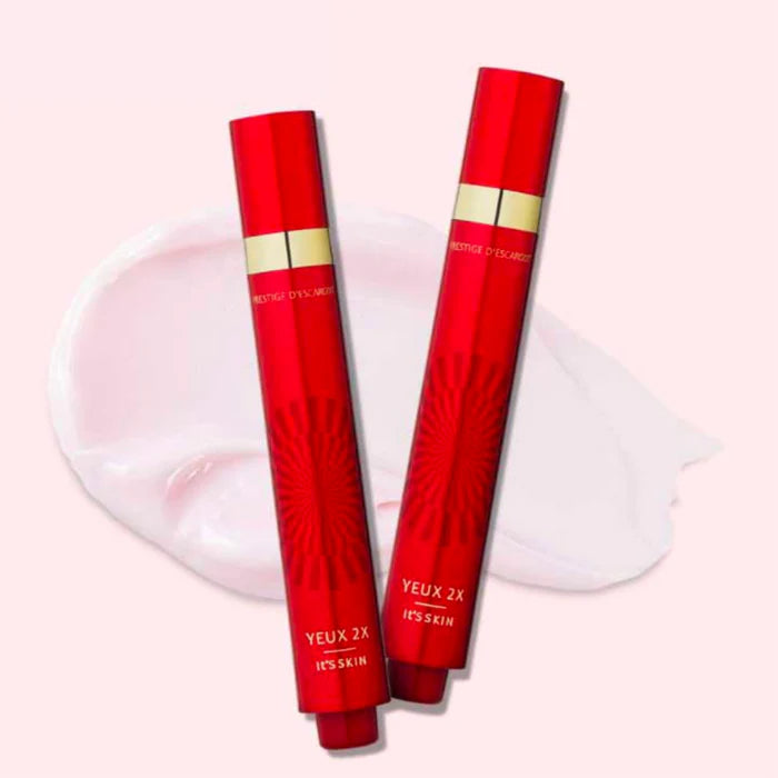 IT'S SKIN 伊思 Prestige 2X Ginseng D'escargot Double Set 紅參蝸牛滾珠眼霜套 15mlx2
