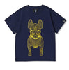 LifeWork  兒童深藍色 黃狗線圖 T恤（LW225TS590）