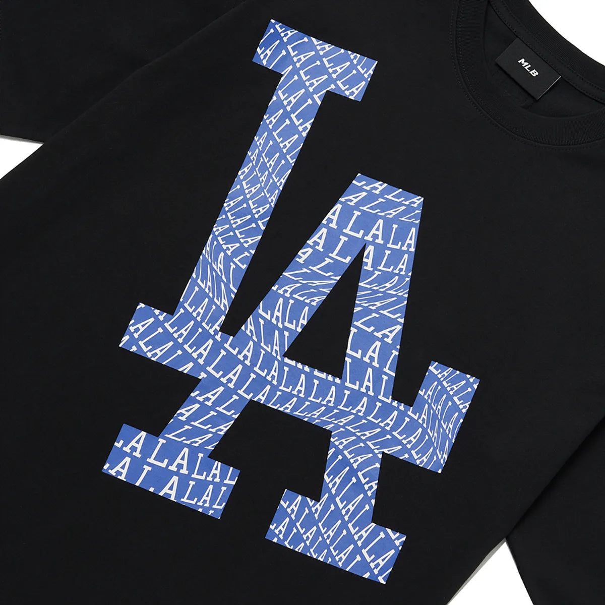 MLB 男女同款黑色T恤-蓝色大LOGO（3ATS60023-07BKS）