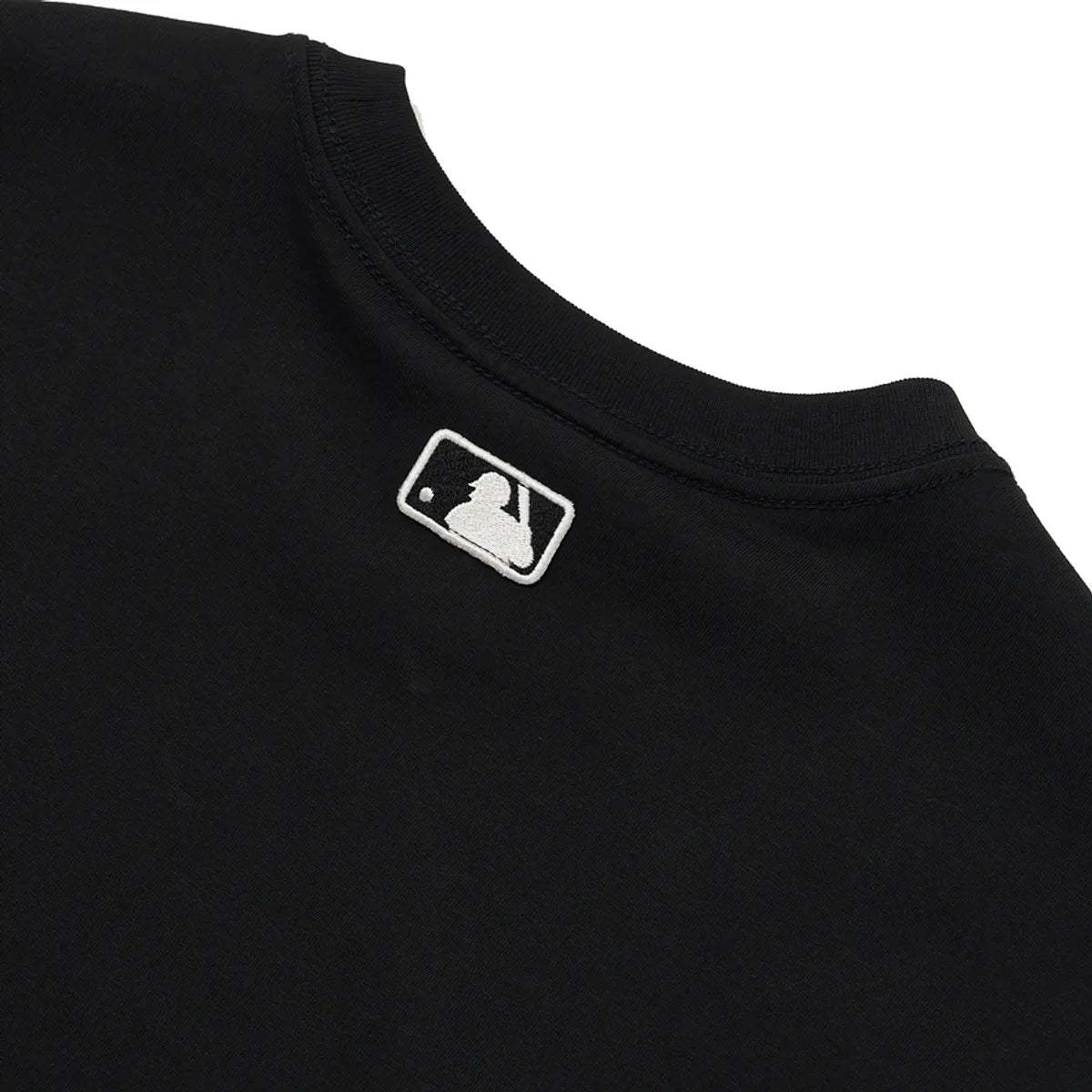 MLB 男女同款黑色T恤-蓝色大LOGO（3ATS60023-07BKS）