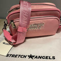 Stretch Angels 粉紅 金屬標誌 寬帶 布料相機包