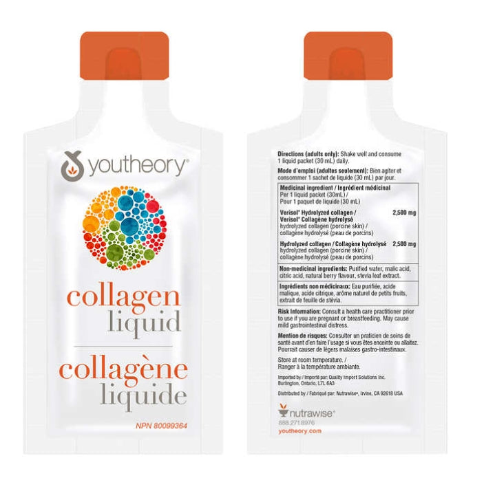 Youtheory 加拿大 Collagen Liquid 膠原蛋白液 30ml (1盒24包)#202406