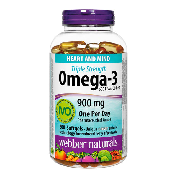 WEBBER NATURALS - Omega3 高純度三倍濃縮深海魚油 900mg (200粒)
