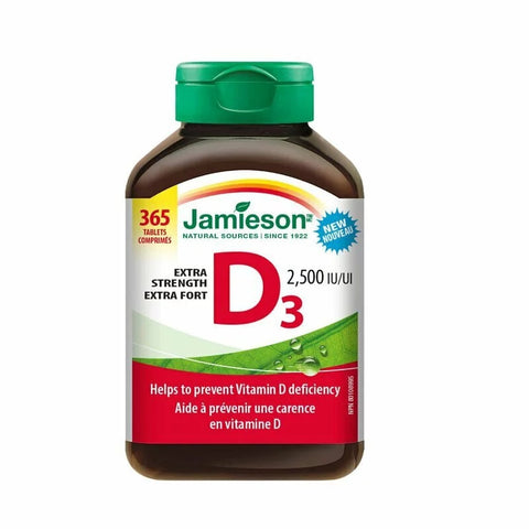 JAMIESON 維他命D3 2500IU 強效吸鈣 (365粒裝)