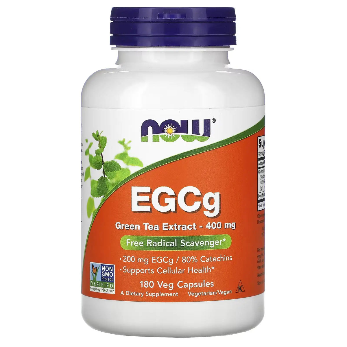 NOW - EGCg 綠茶提取物素食膠囊 400 毫克 (180 粒)