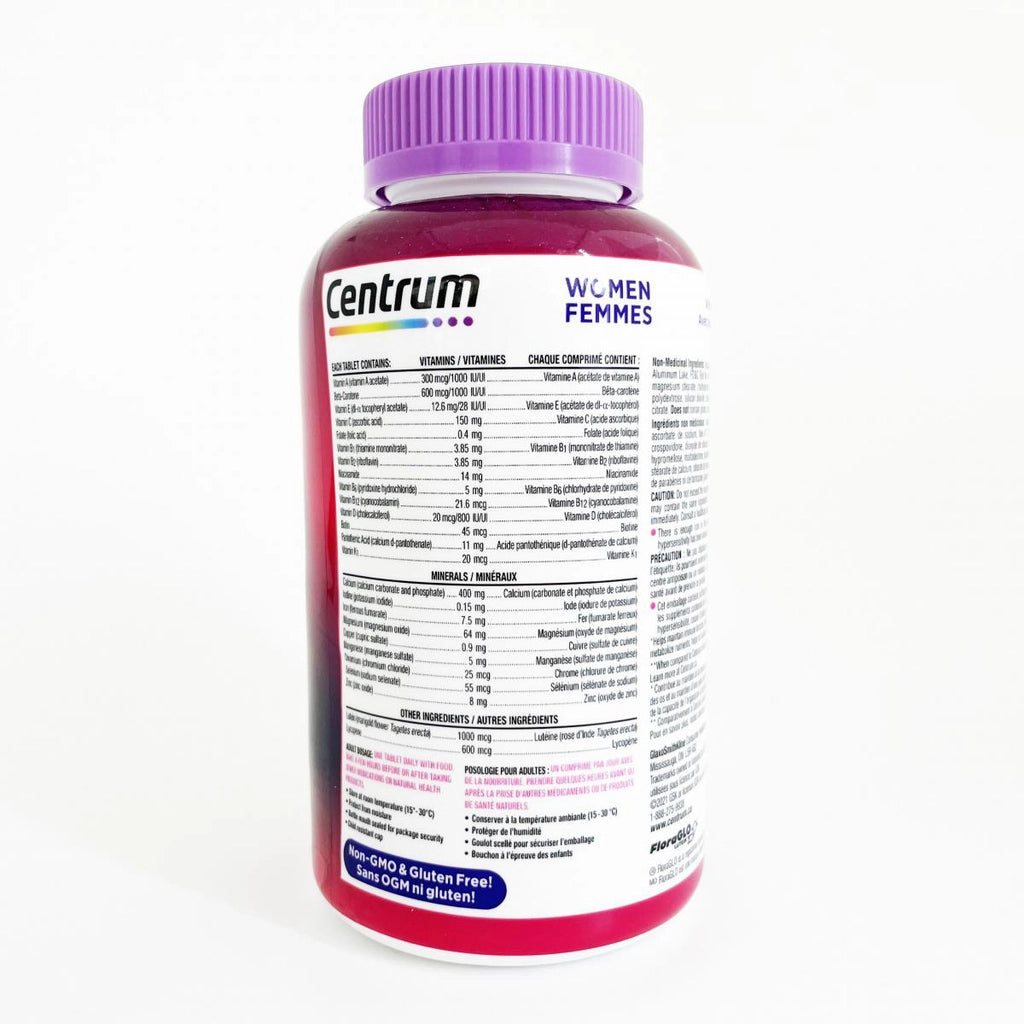 CENTRUM COMPLETE MULTIVITAMIN & MINERAL FOR WOMEN 250 TABLETS 美國善存 女仕綜合維他命/礦物質 250片#
