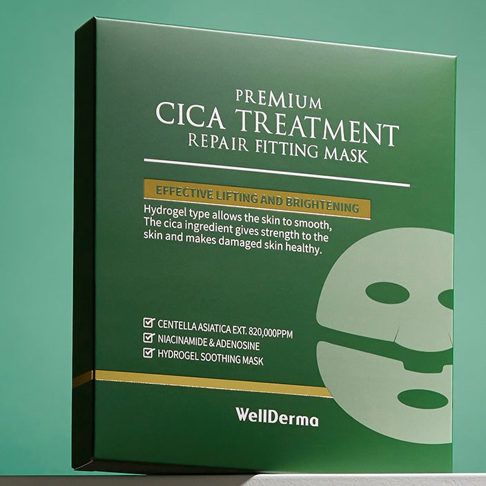 WellDerma夢蝸 - Premium Cica Treatment Repair Fitting Mask （韓國）治療修復面膜 (4片)