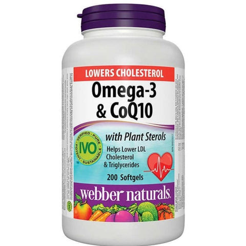 WEBBER NATURALS - 加拿大 Omega 3 & CoQ10 奥米加3 & 辅酶Q10軟膠囊 (200粒)#202407
